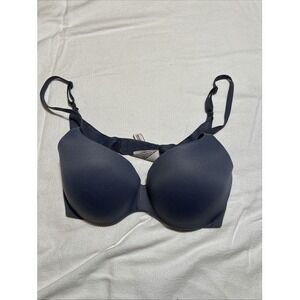 Victorias Secret 34C Lined Demi Wire Bra Soft Gray